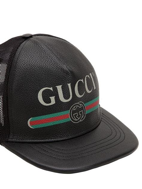 gucci leather cap replica|gucci fitted hats.